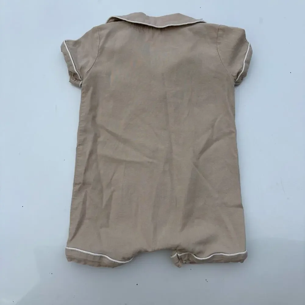 Simba embroidered one piece linen baby outfit 6-9 months